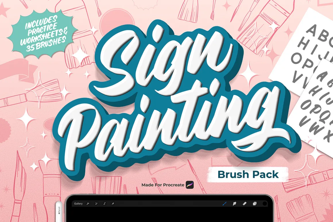 Procreate Sign Painting Brush Pack