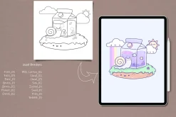 Procreate Sketch Kawaii Stamp Brush