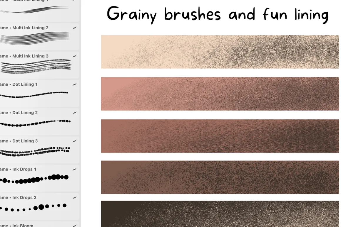 Procreate vintage ink comic brush