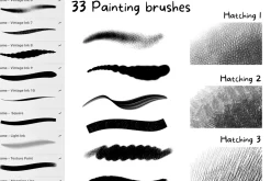 Procreate vintage ink comic brush