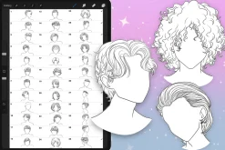 Procreate Anime Hair Face brushes