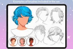 Procreate Anime Hair Face brushes
