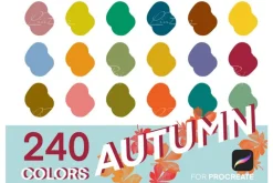 240 Procreate Autumn Color Palette