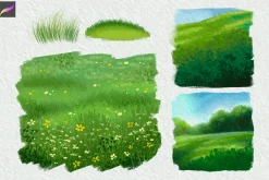 Procreate Brushes - Grass & Leaves