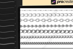 120 Procreate Chain Jewelry Brushes