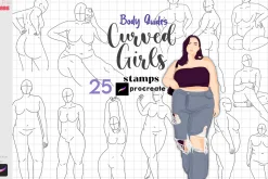 Procreate Curved Girl Body Guides