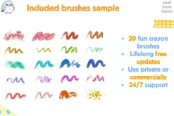 Procreate Dreamy Crayon Collection