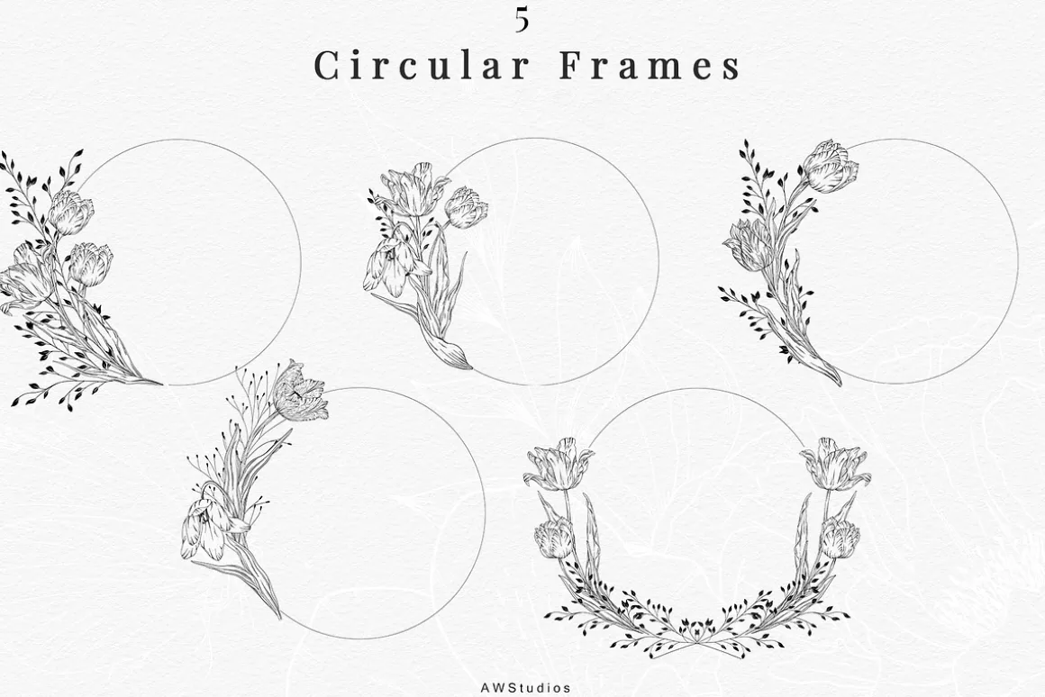 Procreate Flower Stamps Pack