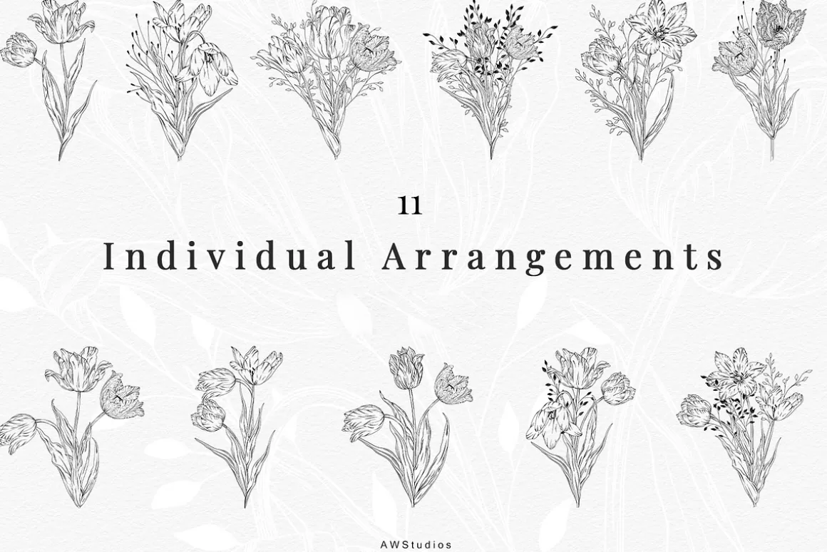 Procreate Flower Stamps Pack