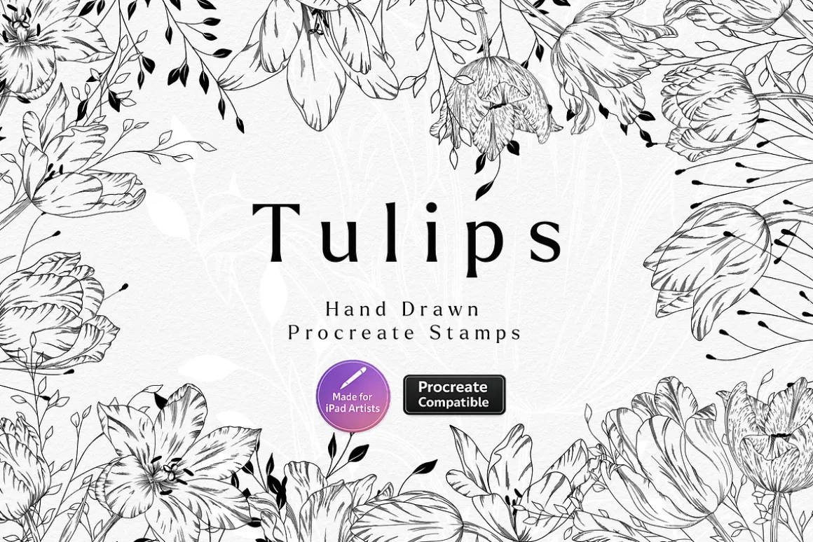 Procreate Flower Stamps Pack