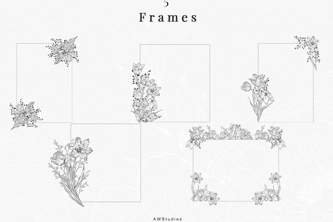Procreate Flower Stamps Pack