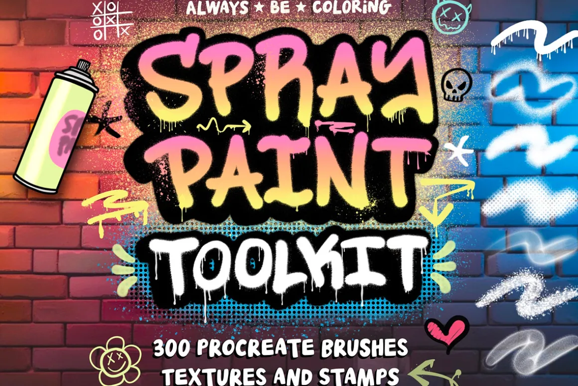 Procreate Graffiti Spray Paint Set