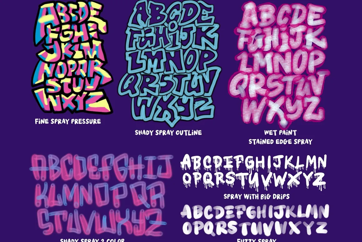Procreate Graffiti Spray Paint Set