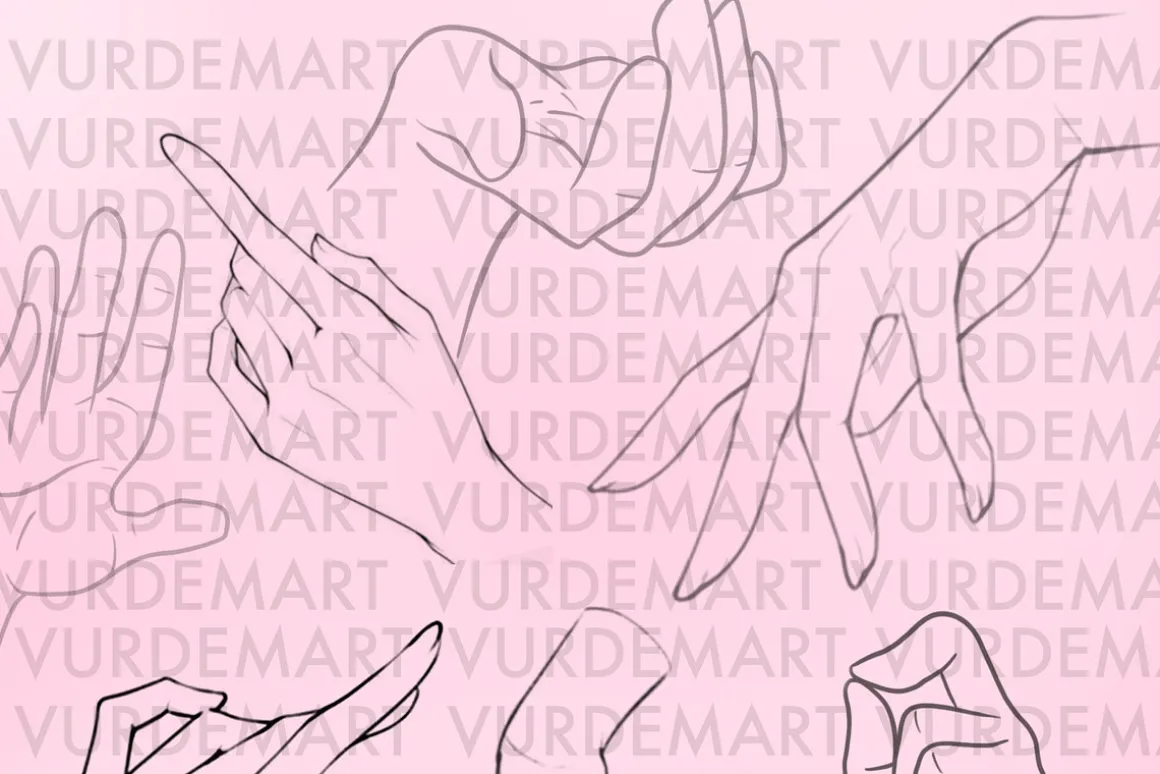 Procreate hands stamps
