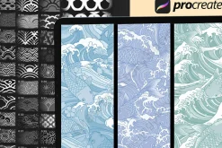130 Procreate Japanese Pattern Brush