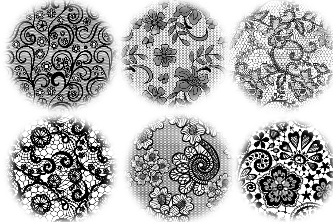 Procreate lace texture brushes, Proc