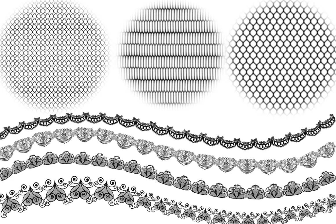 Procreate lace texture brushes, Proc