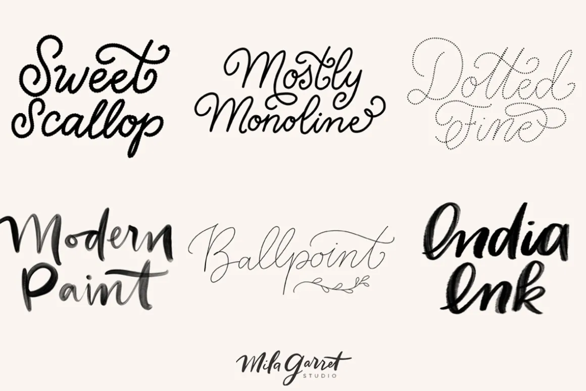 Procreate Lettering Brush Bundle