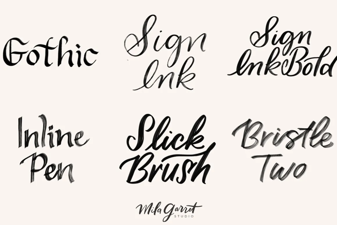 Procreate Lettering Brush Bundle