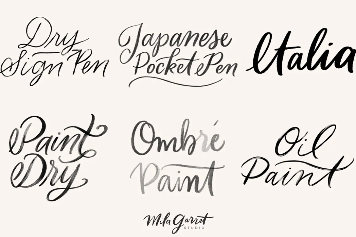 Procreate Lettering Brush Bundle
