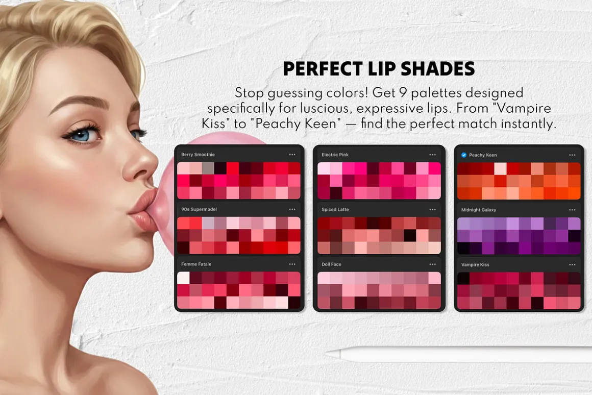 165 Procreate Lips Stamps
