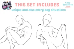 Procreate Male Anatomy Body Stamps