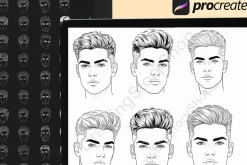 200 Procreate Male head stamp brush