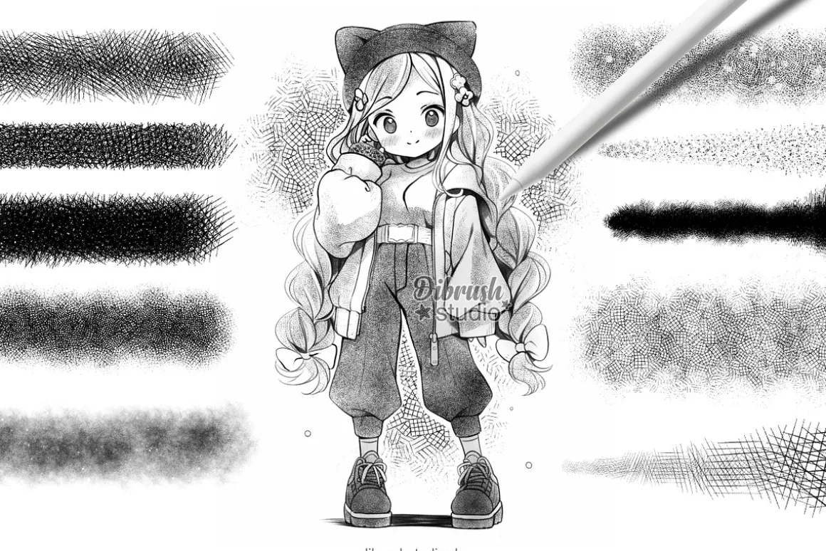 Procreate Manga Cross Hatching