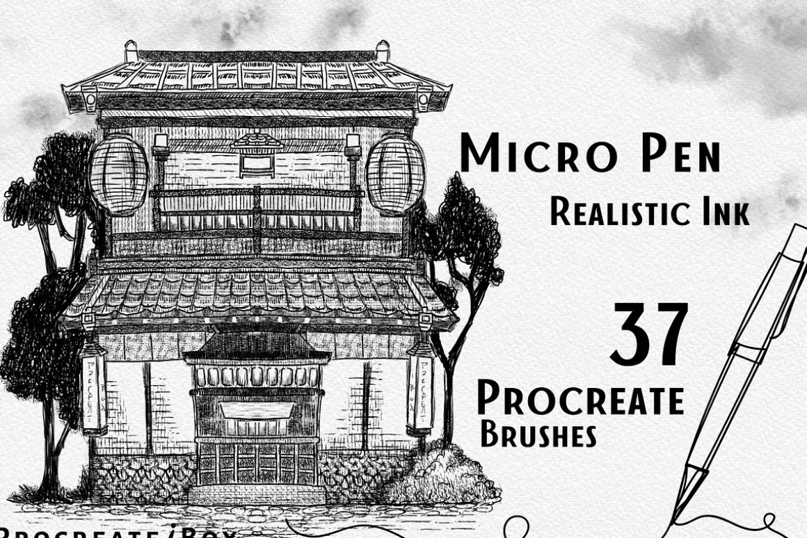 37 Procreate Micron Pen Brushes