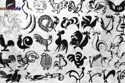 Procreate Rooster stamps.