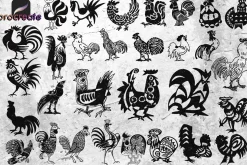 Procreate Rooster stamps.