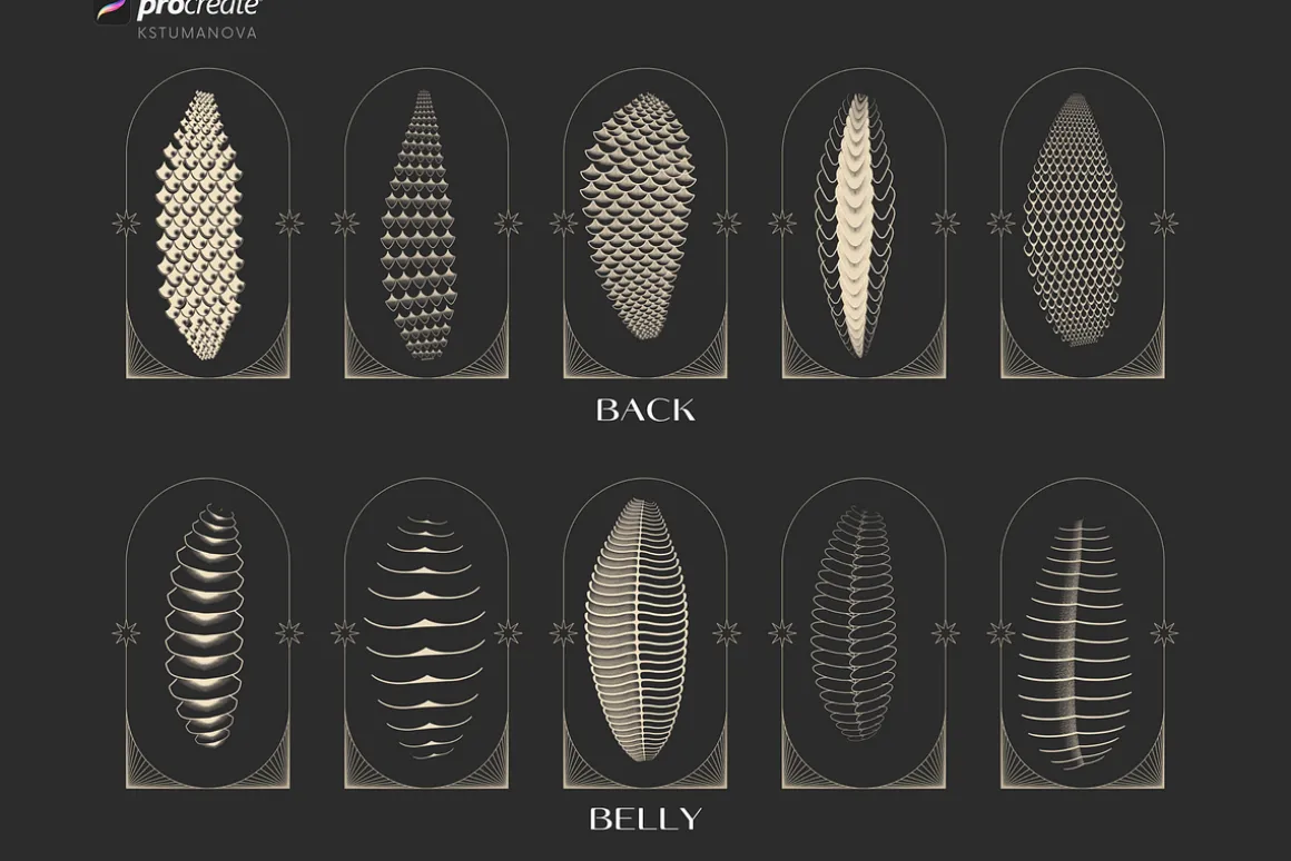 Procreate snake skin brushes
