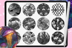 Procreate Stained Glass brushes