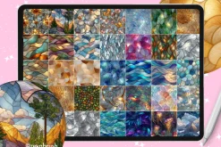 Procreate Stained Glass brushes