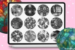 Procreate Stained Glass brushes