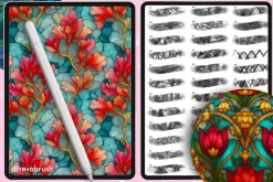 Procreate Stained Glass brushes
