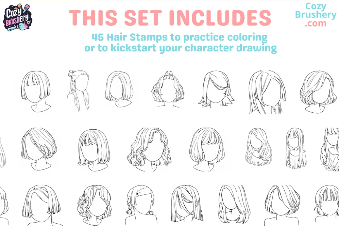 Procreate Ultimate Hair Brushes