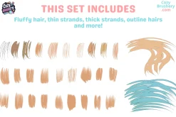 Procreate Ultimate Hair Brushes
