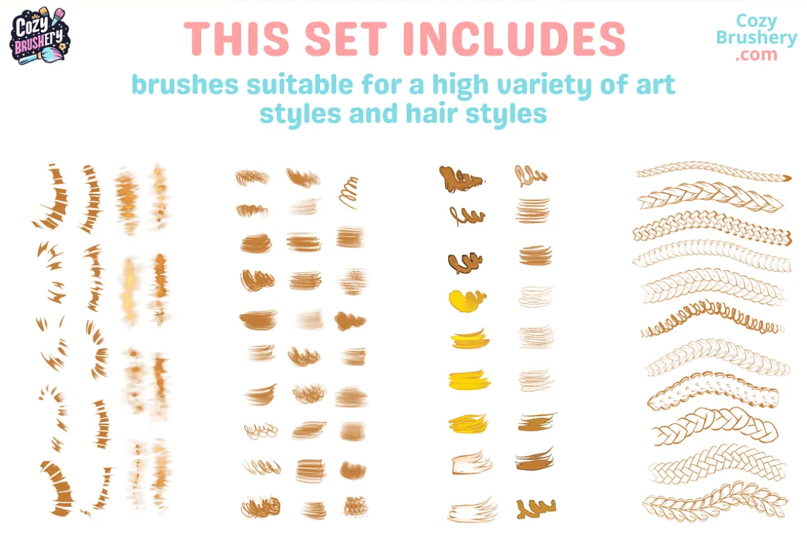 Procreate Ultimate Hair Brushes