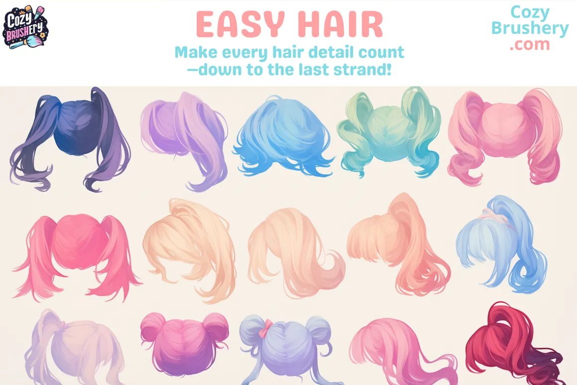 Procreate Ultimate Hair Brushes