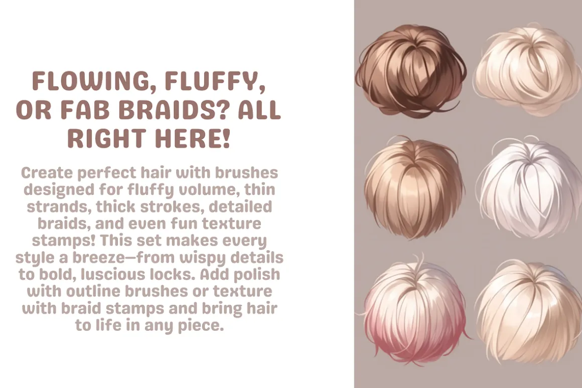 Procreate Ultimate Hair Brushes