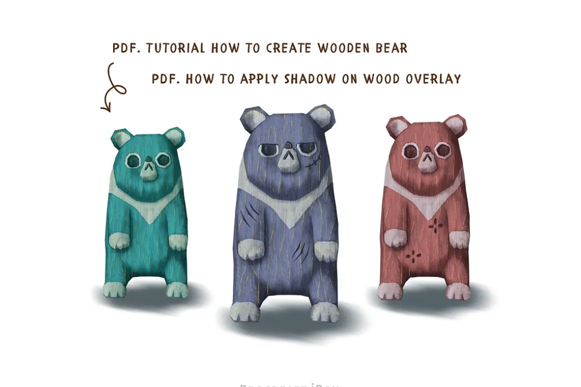 Procreate wood carving brushes