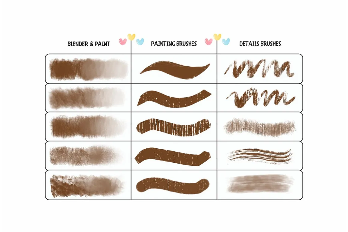 Procreate wood carving brushes