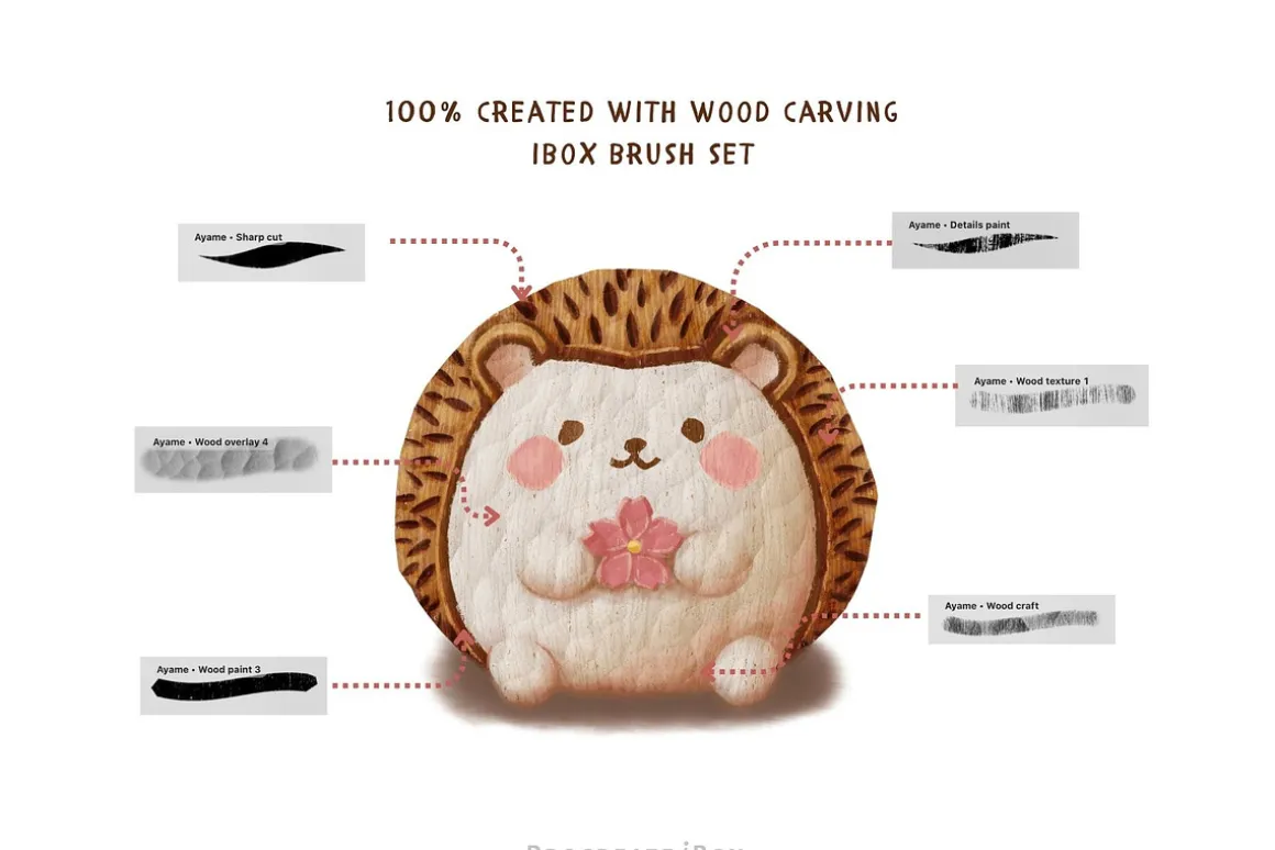 Procreate wood carving brushes