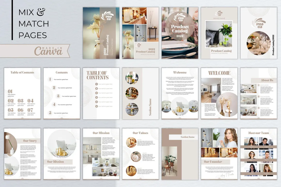 Product Catalog Canva Template