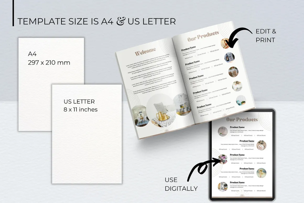 Product Catalog Canva Template