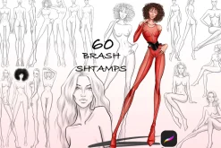 Professional brushes female figure