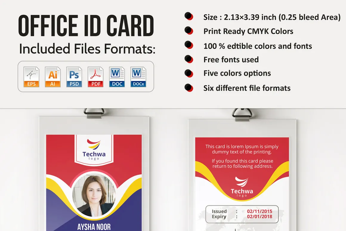 Professional Office ID Card Design