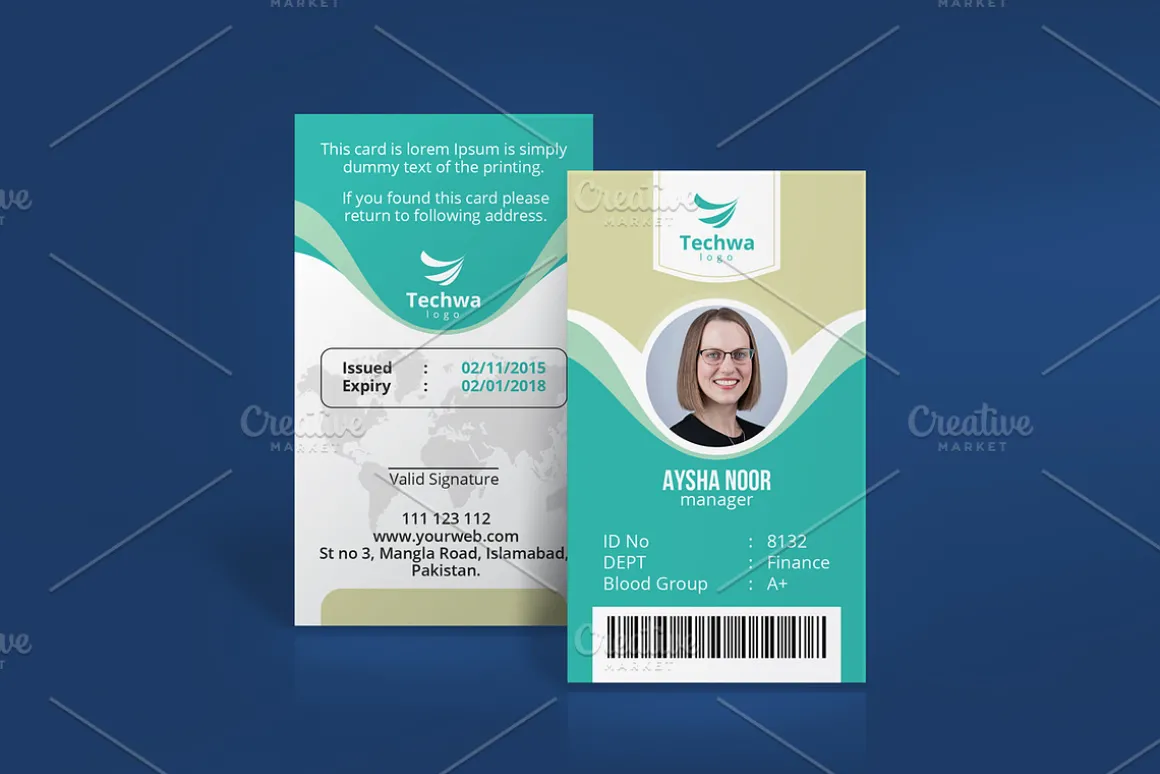 Professional Office ID Card Design