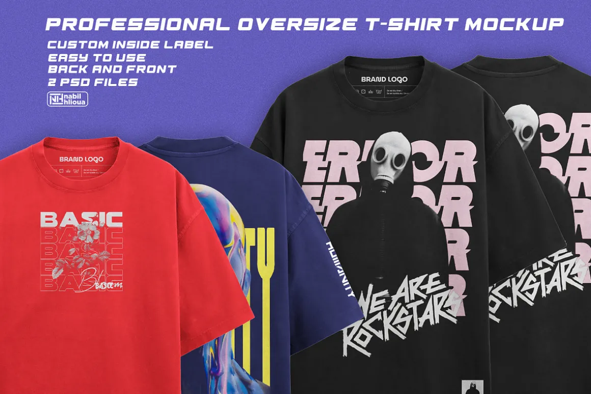 Professional oversize T-Shirt Mockup